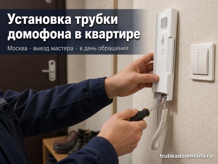 Установка трубки домофона в квартире в Москве: порядок работ и что нужно знать