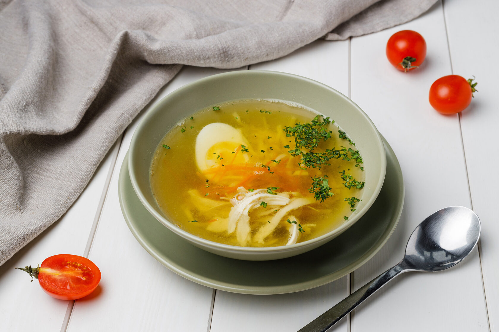 Куриный суп с яйцом сколько в нем калорий