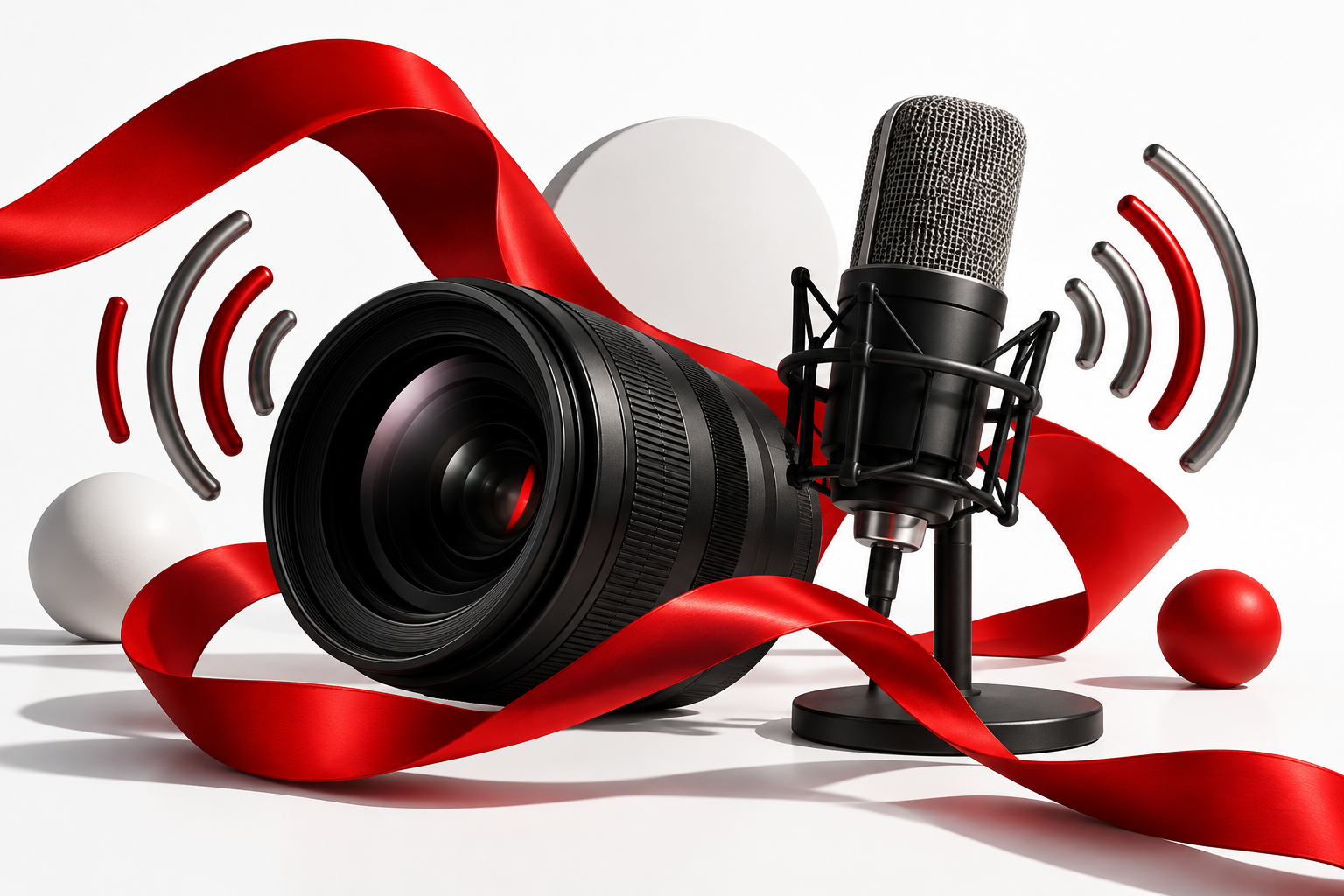 Concept illustration of media production