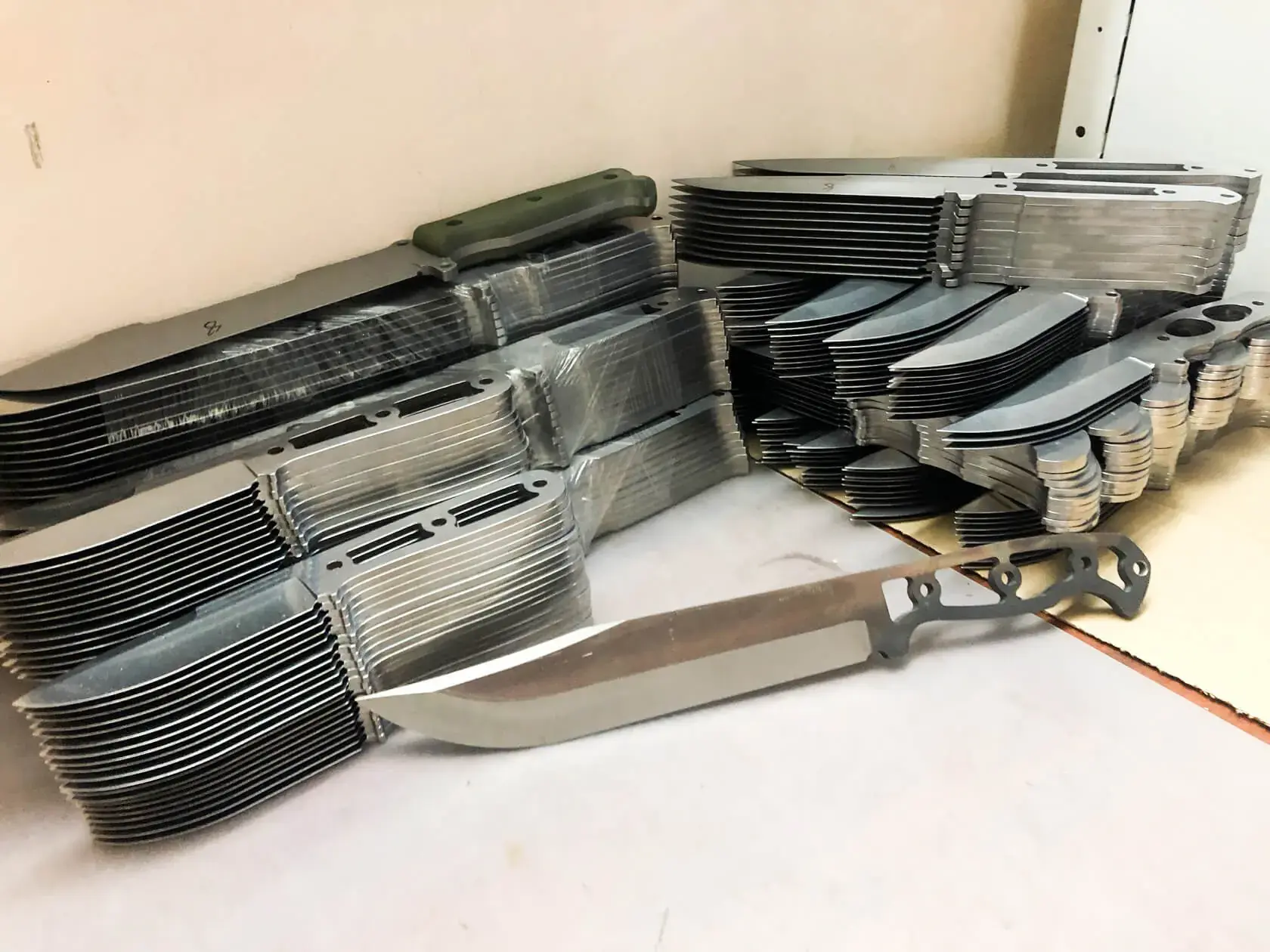 Bastardo knives progressing through factory production