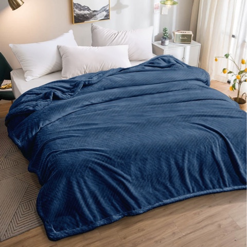 Плед Велсофт (Wellsoft) цвет Синий, Лайт Волны, арт 8855121ФС-121V