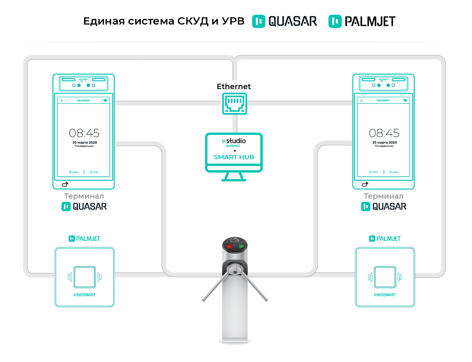 BioSmart Quasar – терминал биометрической идентификации купить по лучшей  цене от Биосмарт