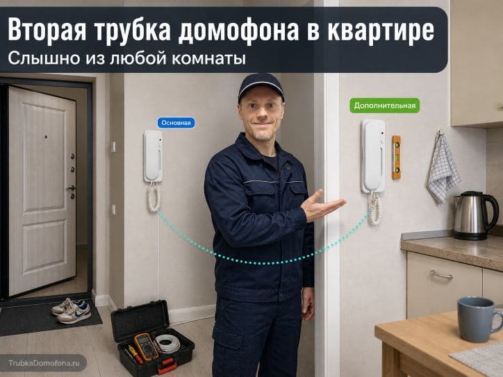Подключение дополнительной второй трубки домофона: возможно ли и как это сделать