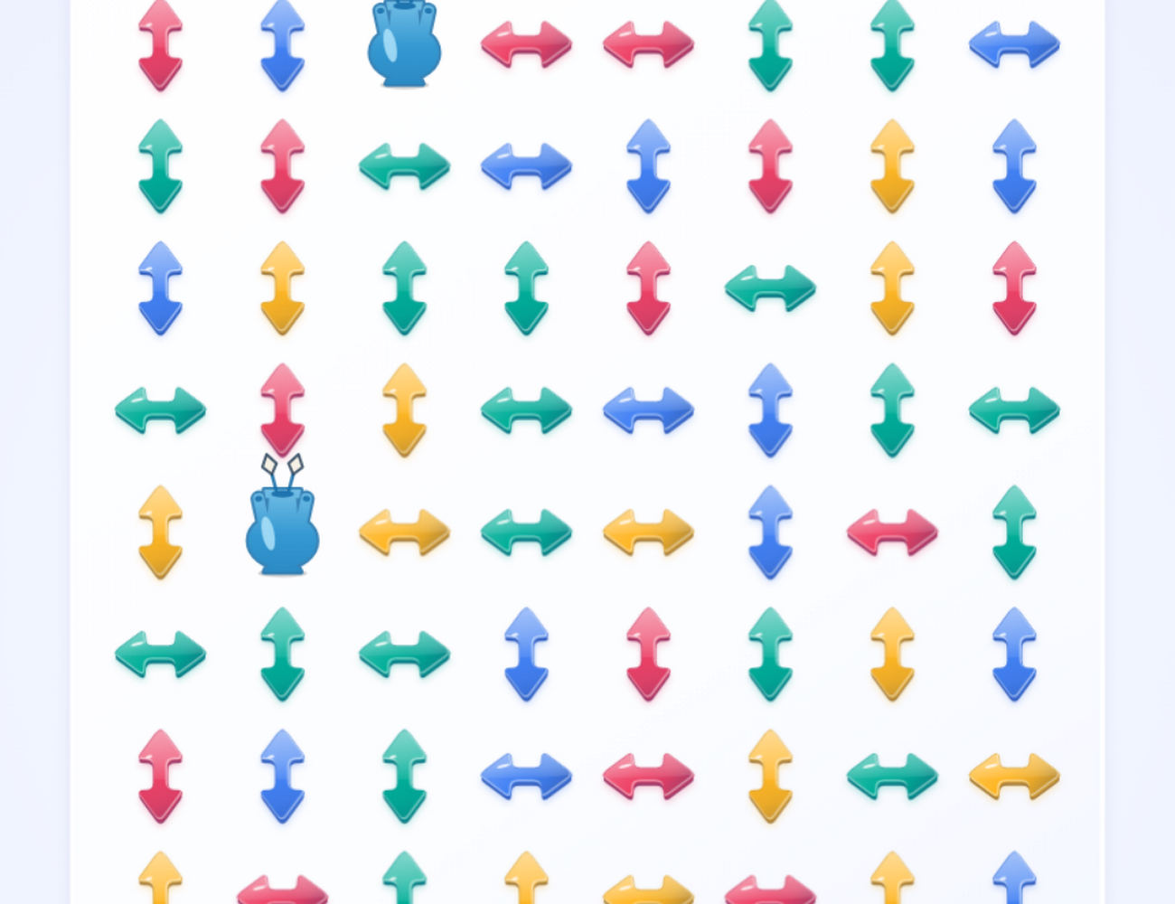 Crosswise Arrows indie arrow puzzle for Android and browser
