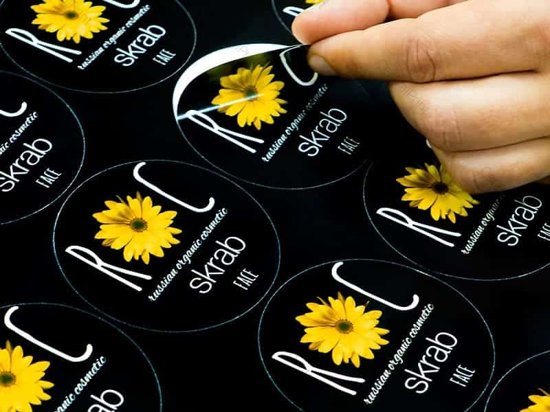 Круглые наклейки на продукцию