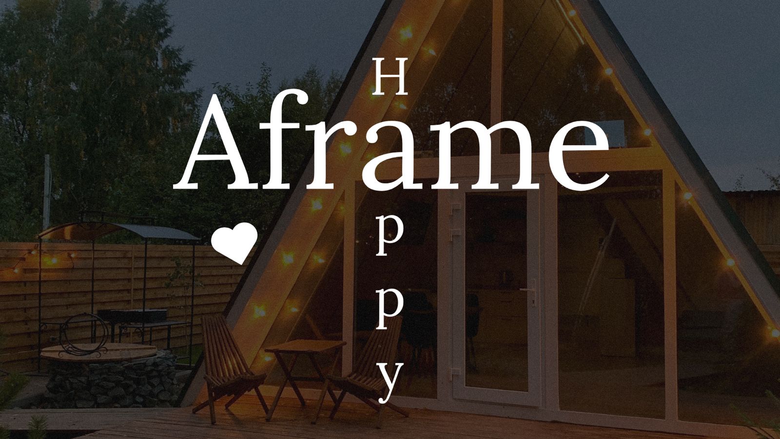 Aframe happy. Дом шалаш а фрейм проект ночь.