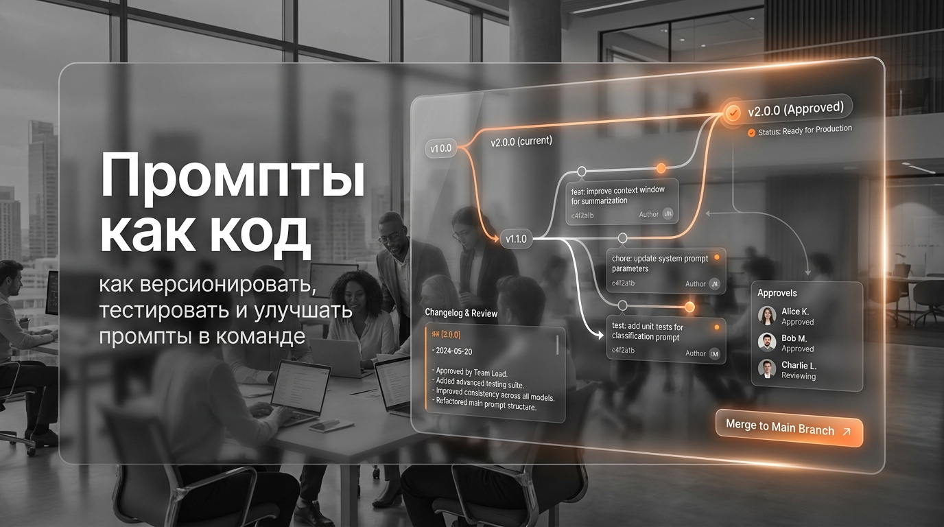 Управление промптами в команде: версионирование, тестирование и A/B-сравнение. Ролевая модель, жизненный цикл промпта и сравнение инструментов хранения.