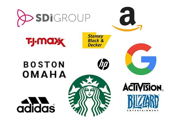 Companies logos collage