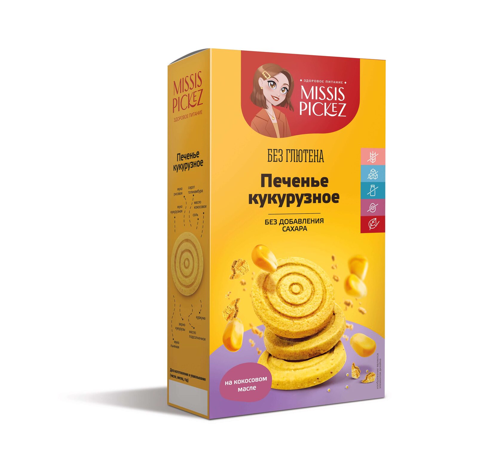 Продукты здорового питания без глютена, без сахара, Missis Pickez