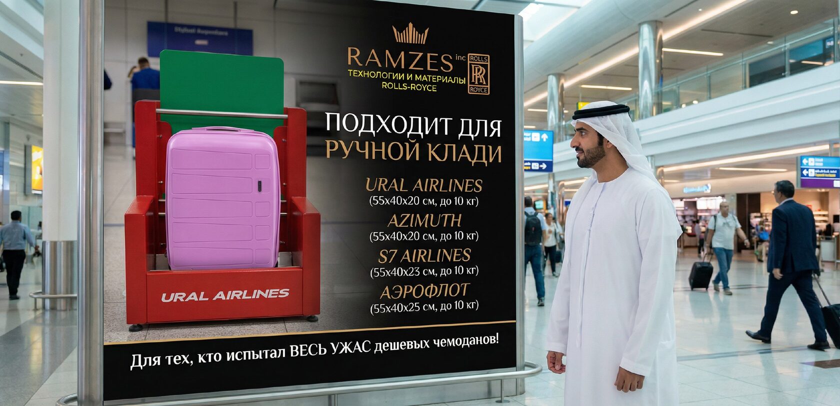 чемодан ручная кладь рамзес дубайский