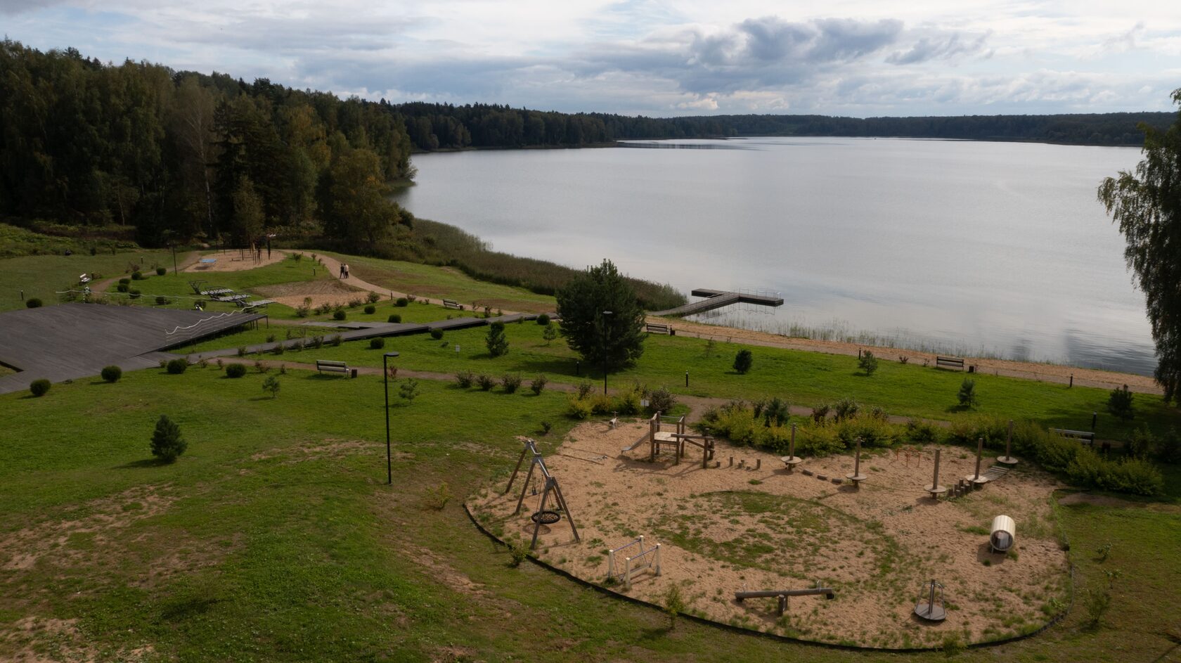 Панорама Рузского водохранилища и территории Ruzza
