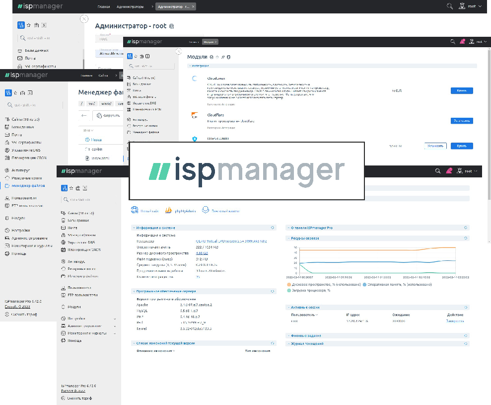 Лицензии ispmanager для управления сервером