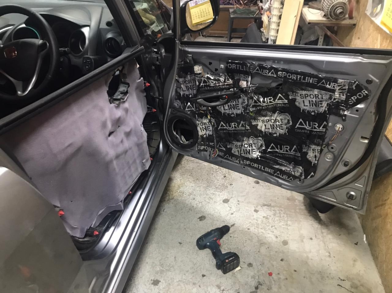 шумоизоляция honda fit jazz