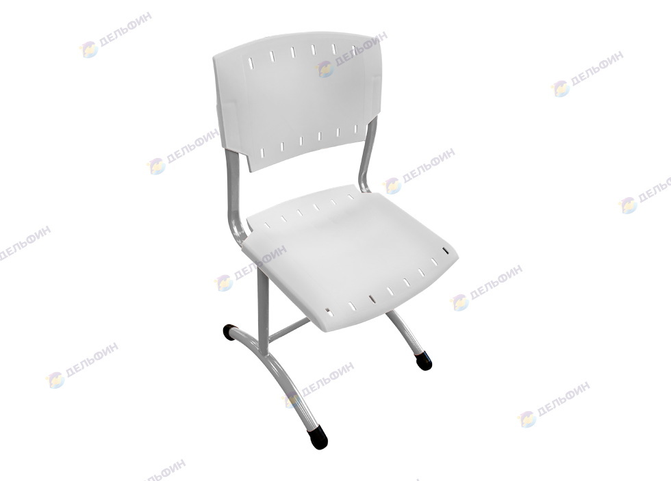 школьный стул регулируемый для старших классов на круглой трубе классов сиденья и спинки пластик серый