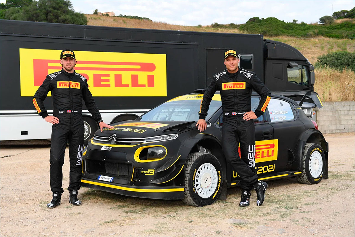Андреас Миккельсен и Андерс Егер, Citroën C3 WRC, тесты шин Pirelli