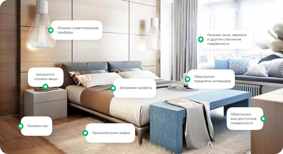 Уборка спальни в Санкт-Петербурге — Neva Home Cleaning