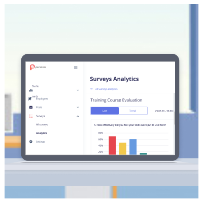 Административный UI модуля Опросы для chatbot Personik