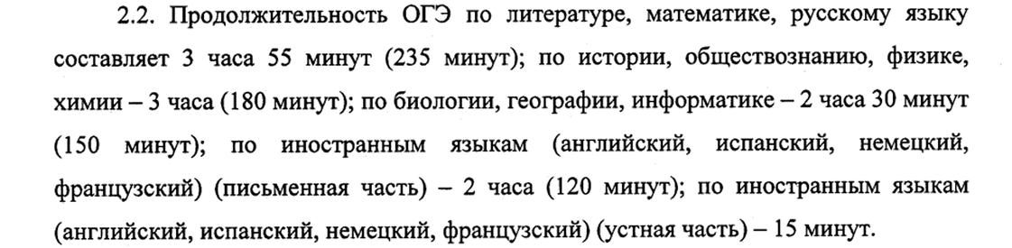 Продолжительность