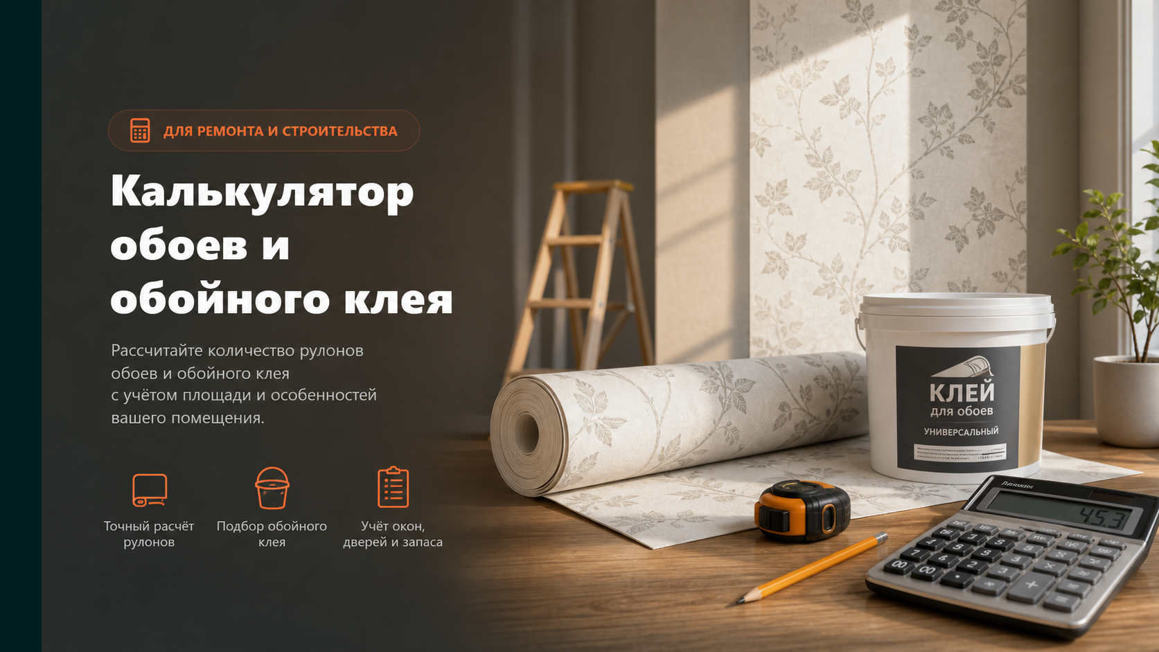 Рулоны обоев в строительном магазине