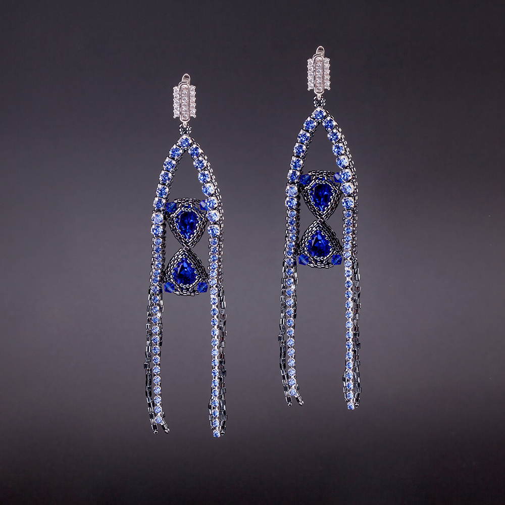 Длинные Серьги серьги со Swarovski