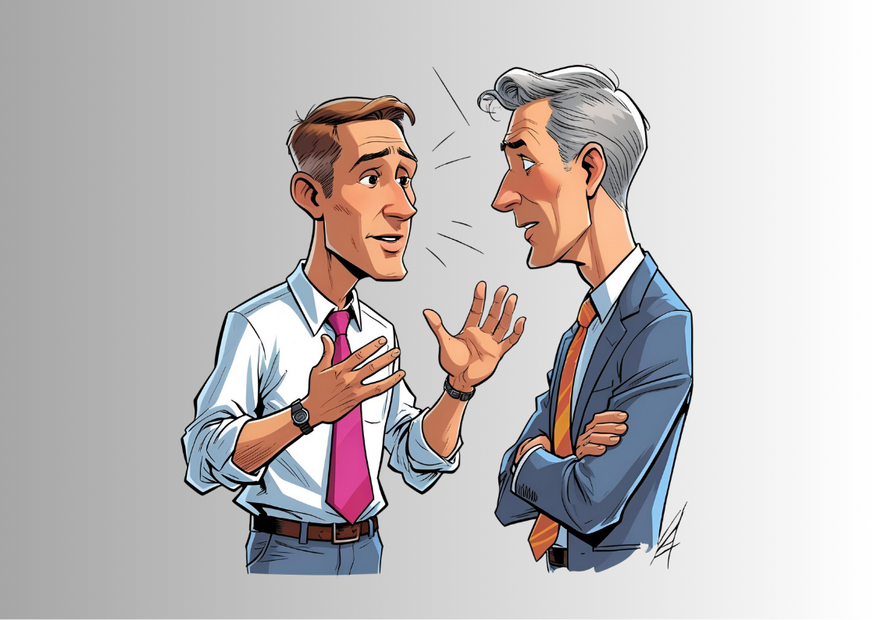 Два мужчины ведут деловой разговор