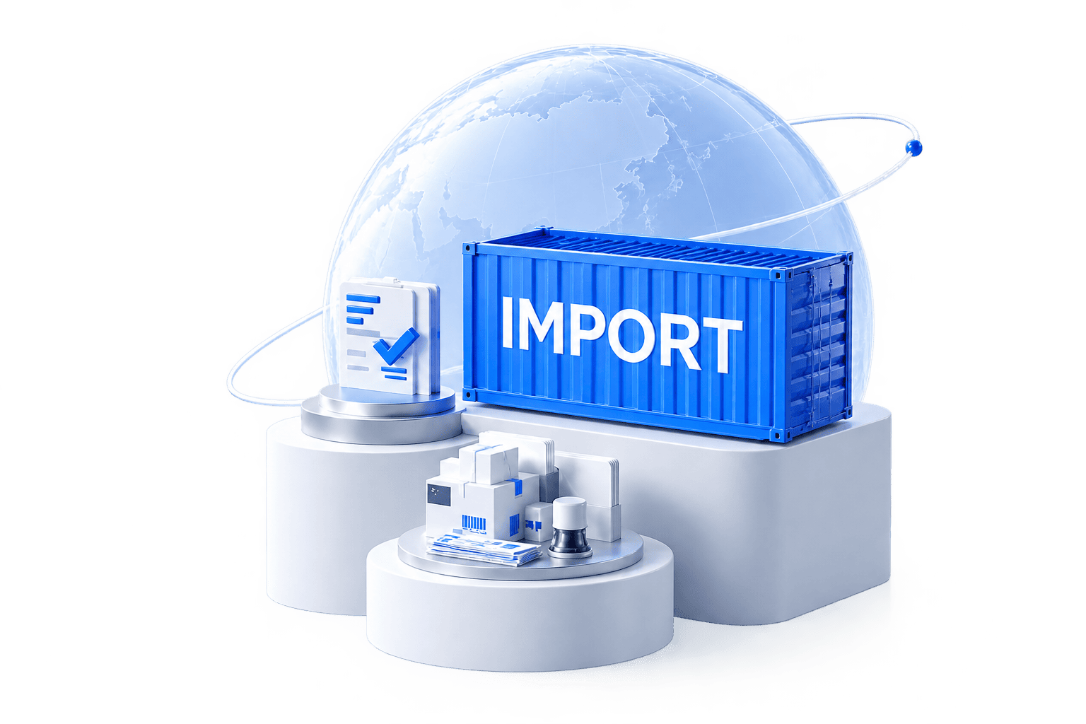 Контейнер IMPORT и документы на подиуме