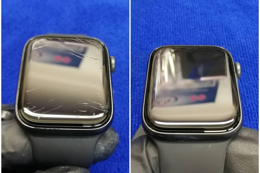 Полировка экрана apple. Полировка дисплея Apple watch. Полировка часов от царапин. Полировка дисплея смартфона. Полировка Эппл вотч от царапин.
