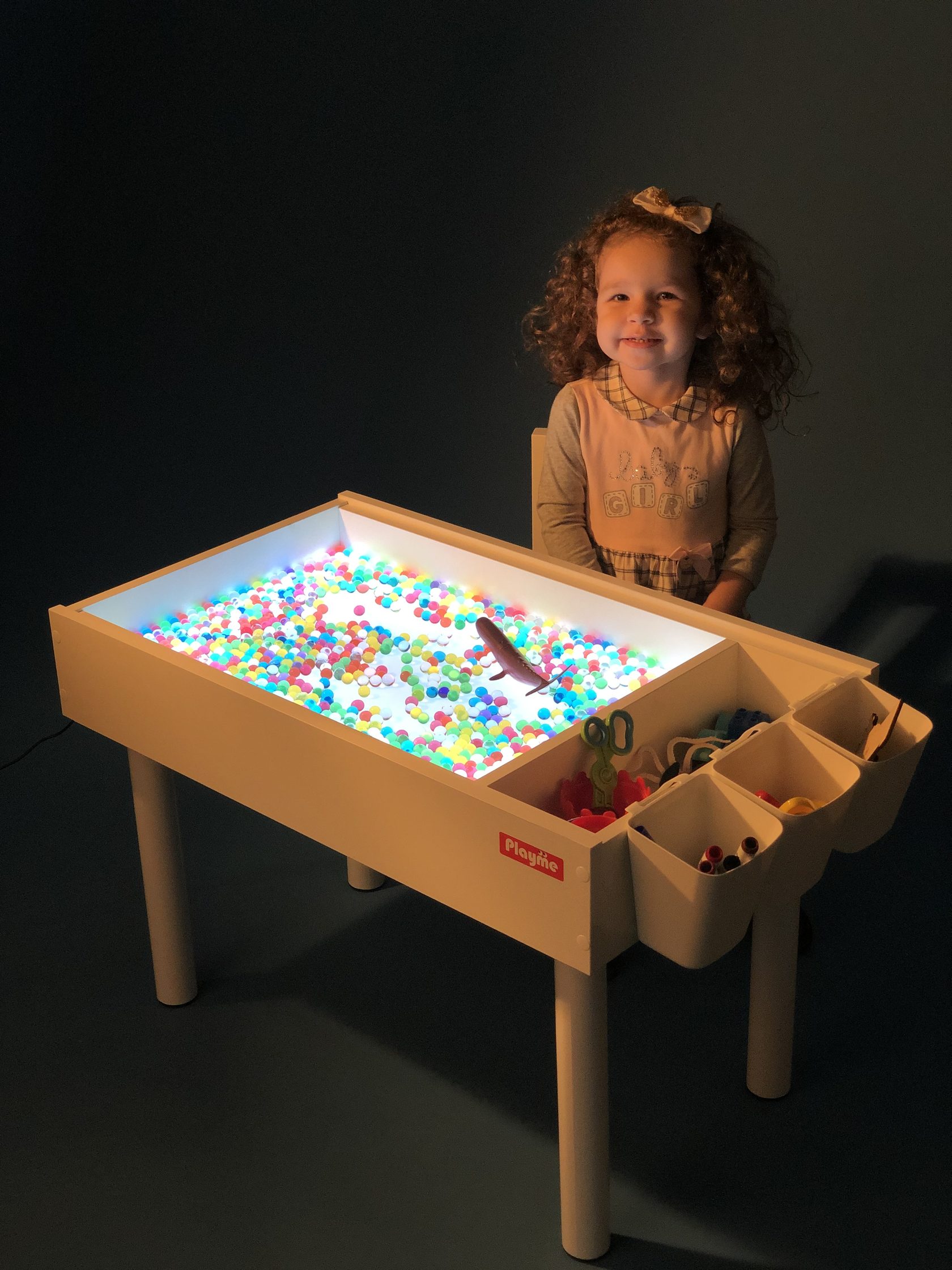 светящийся стол для рисования песком с крышкой