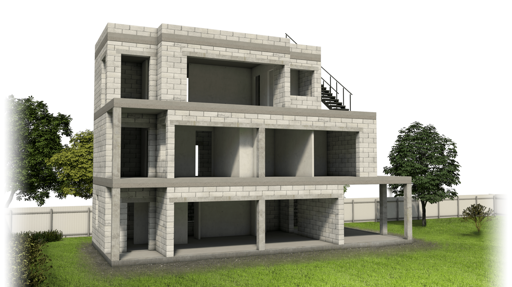 Коробка из газобетона