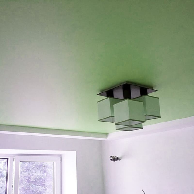 Матовый потолок в гостиной