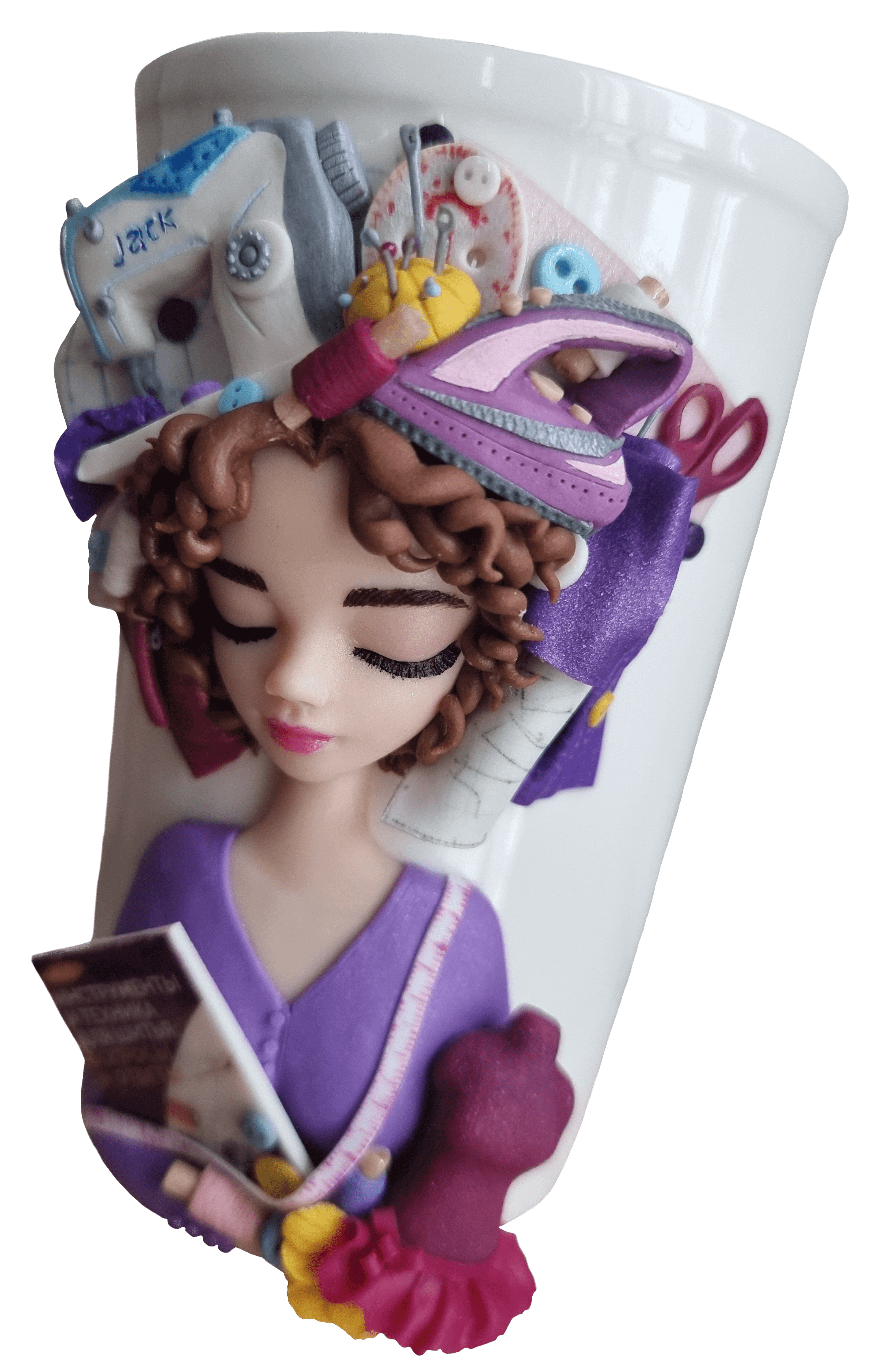 Декор швея на кружке