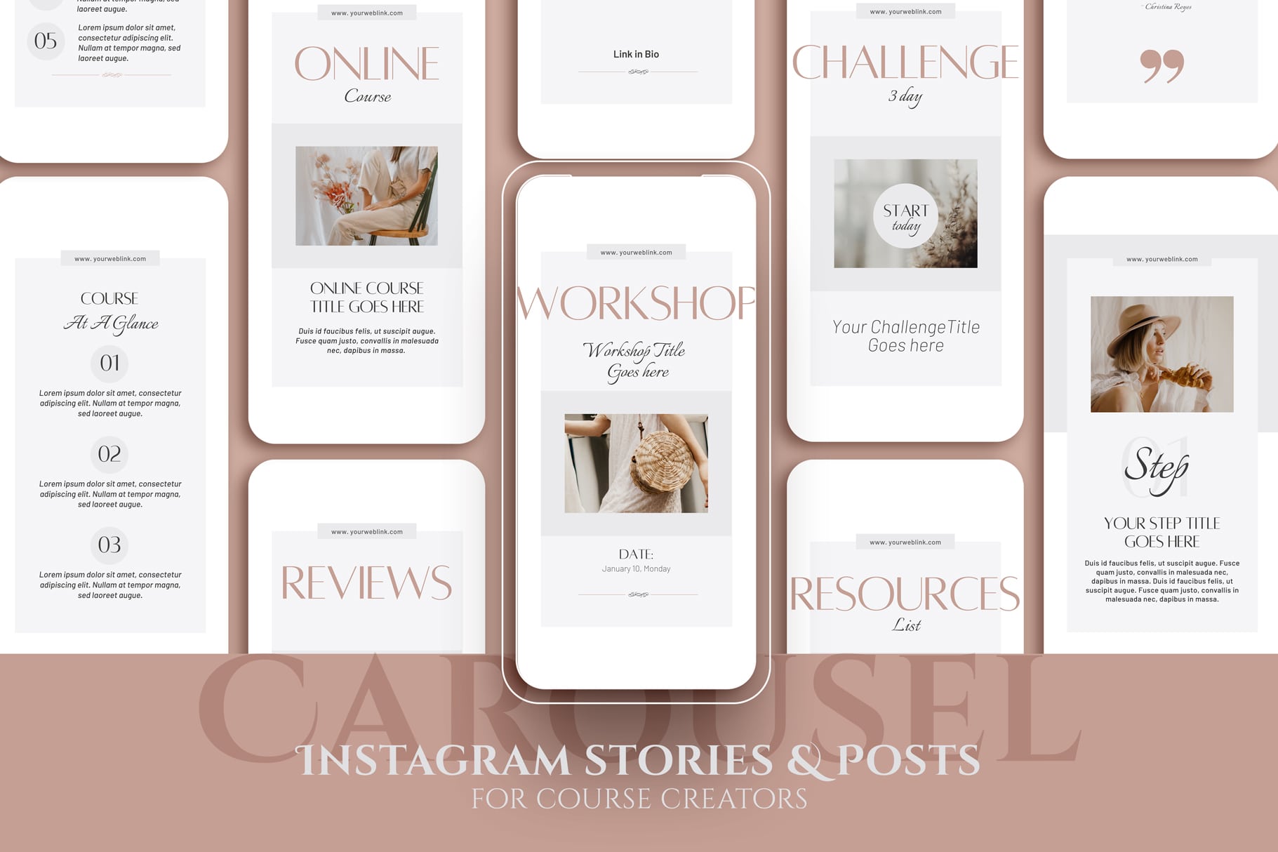 Carousel Instagram Stories & Posts V2 - Canva template