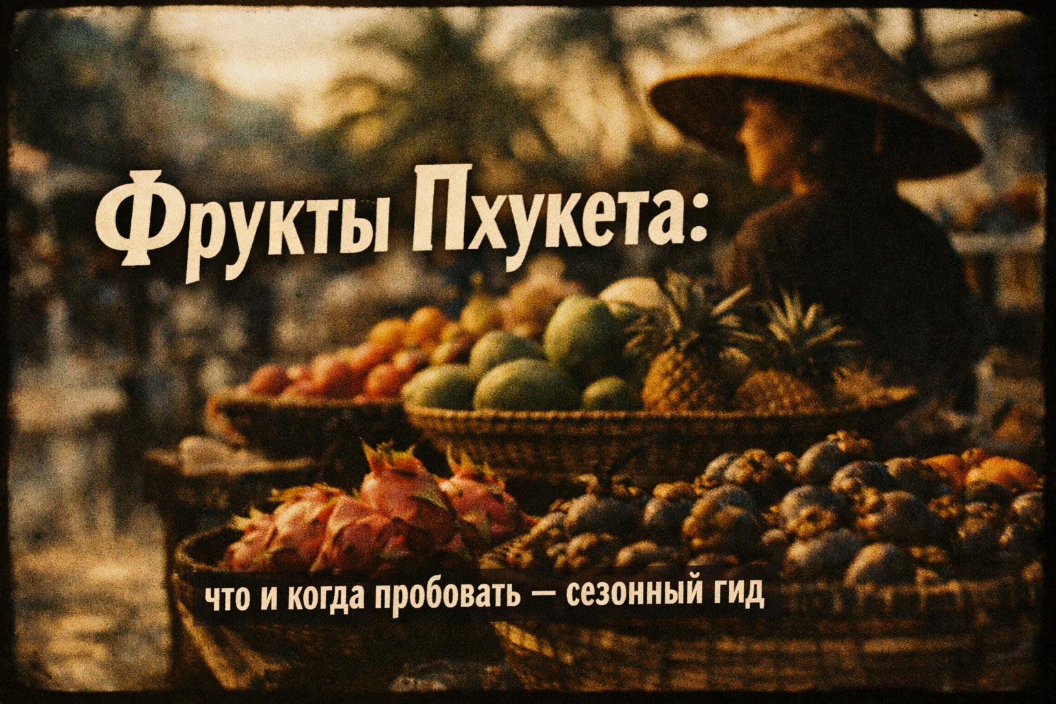 тропический рай фруктов на Пхукете Представьте: вы на ночном рынке или у уличного лотка, вокруг яркие цвета, сладкие ароматы, а перед вами горы манго, дуриана, мангостина и драгонфрута. Пхукет — настоящий фруктовый рай Таиланда, где круглый год можно проб