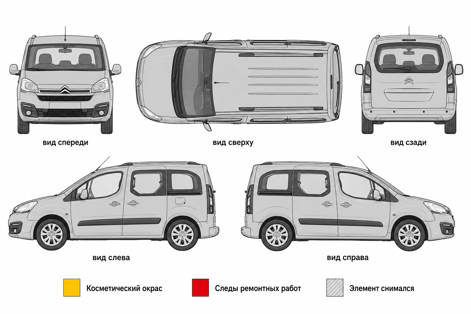 Карта ЛКП Citroen Berlingo