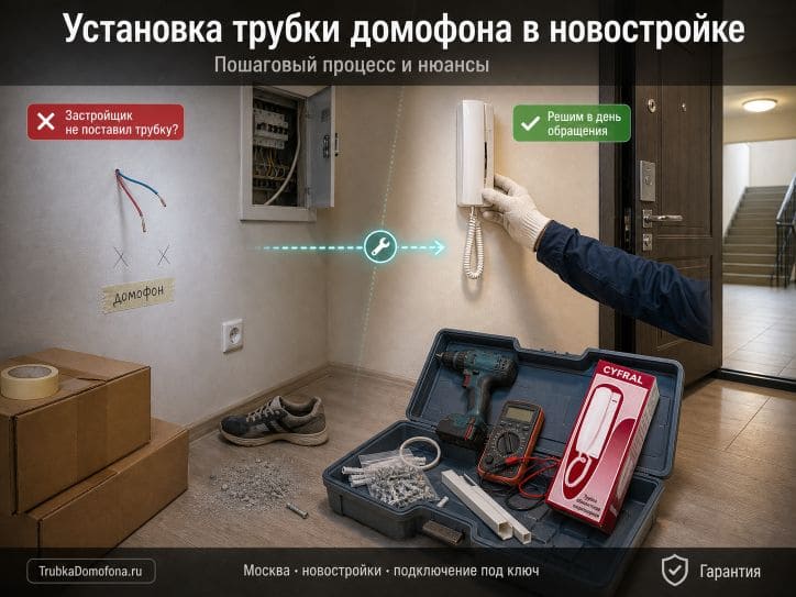 Установка трубки домофона в новостройке: пошаговый процесс и нюансы