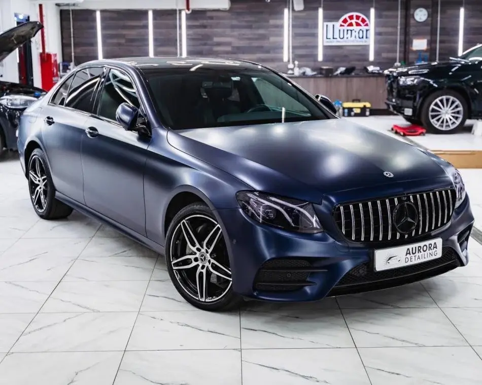 Полная оклейка Mercedes E-Class матовым полиуретаном и нанесение керамики