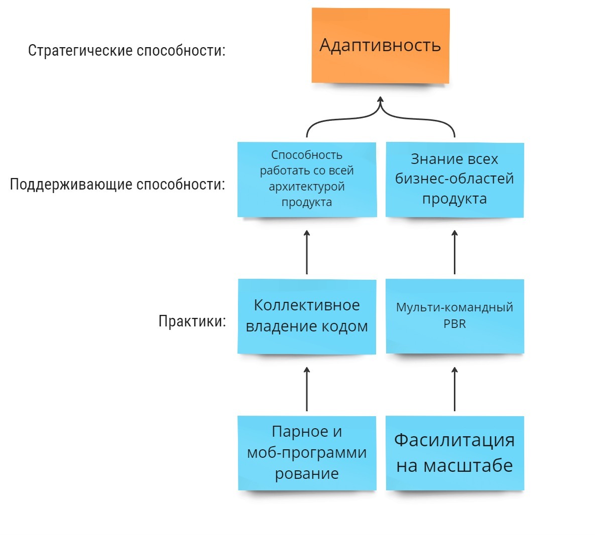 Стратегические способности, поддерживающие способности, практики