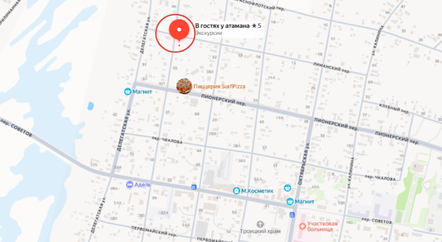 Расположение казачьего подворья 