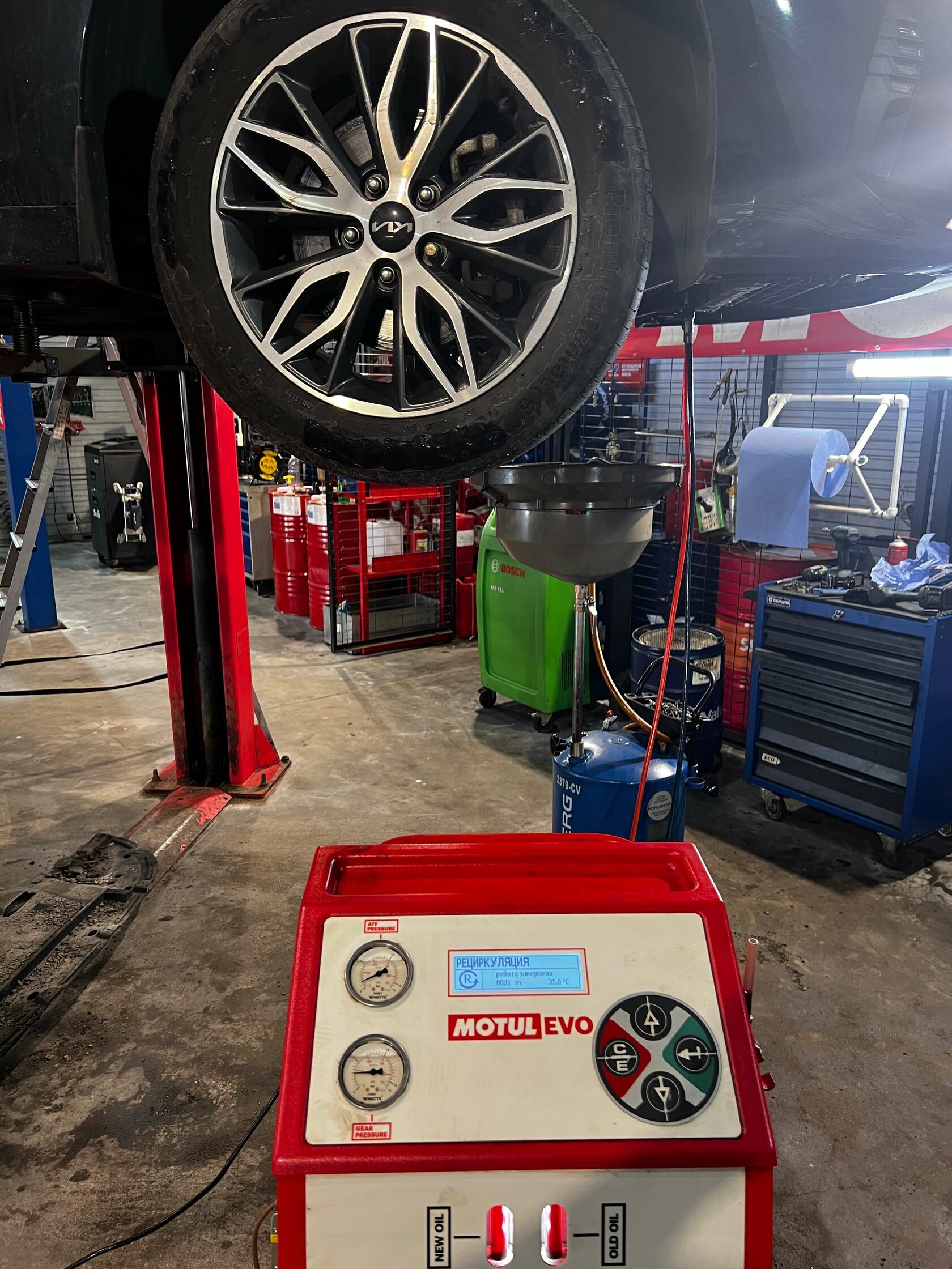 Результат замены масла в АКПП Kia K5