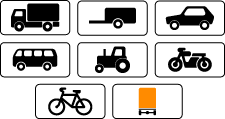 Обозначения транспортных средств на дорожных знаках России