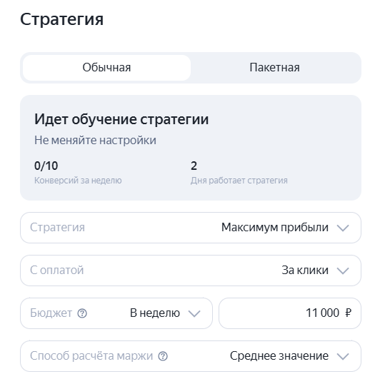 Настройка стратегии Максимум прибыли в Яндекс Директе
