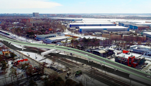 Строительство путепровода в Быково