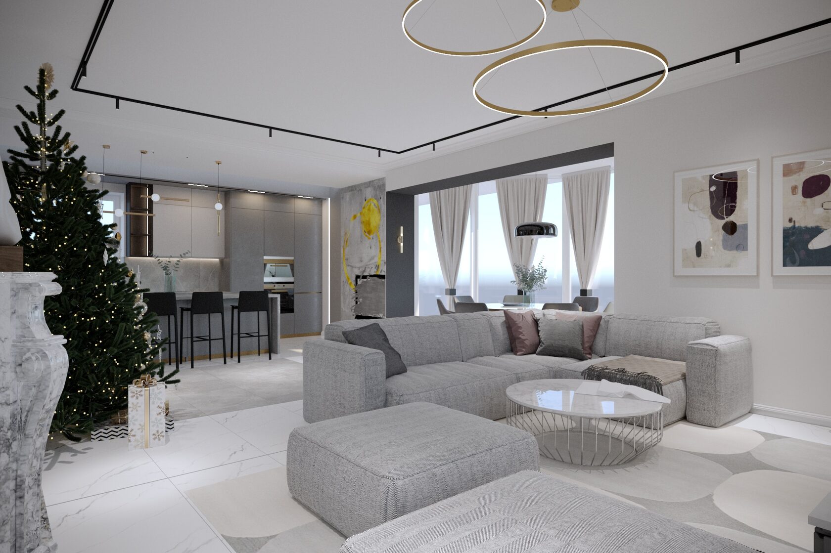 Дом 220 м² в Красноярске: эклектика лофта, классики и минимализма ...