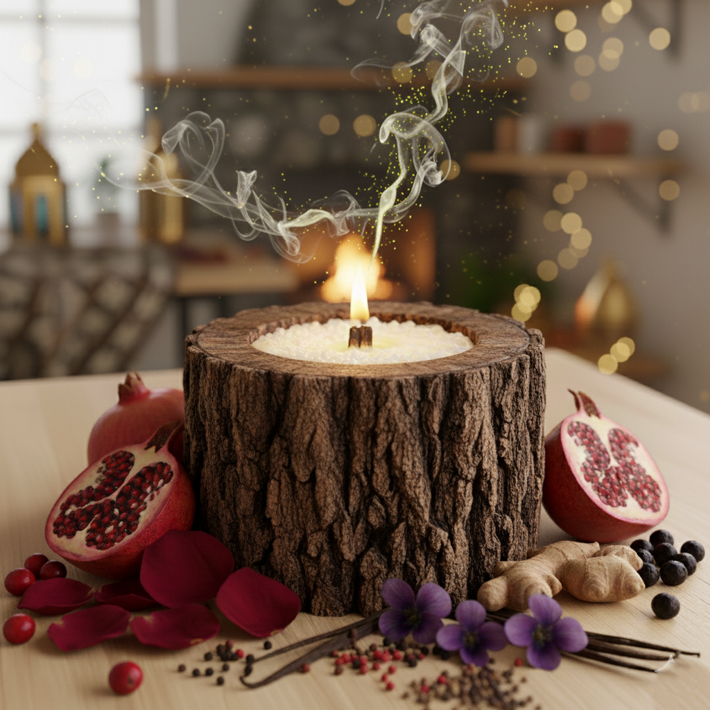 Аромасвеча асаи имбирь гранат