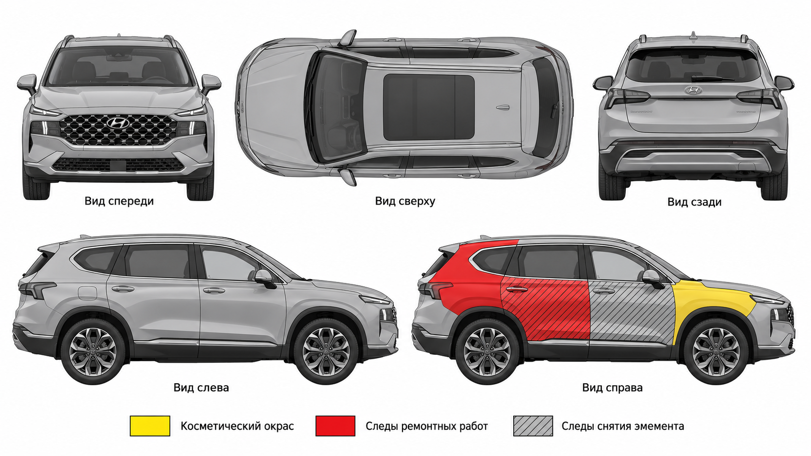 Карта ЛКП Hyundai Santa Fe