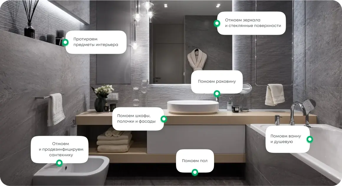 Генеральная уборка ванной комнаты в Санкт-Петербурге — Neva Home Cleaning