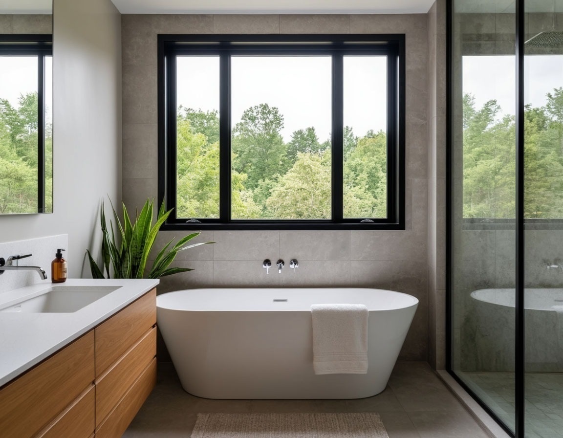 Италия. Окно в ванной