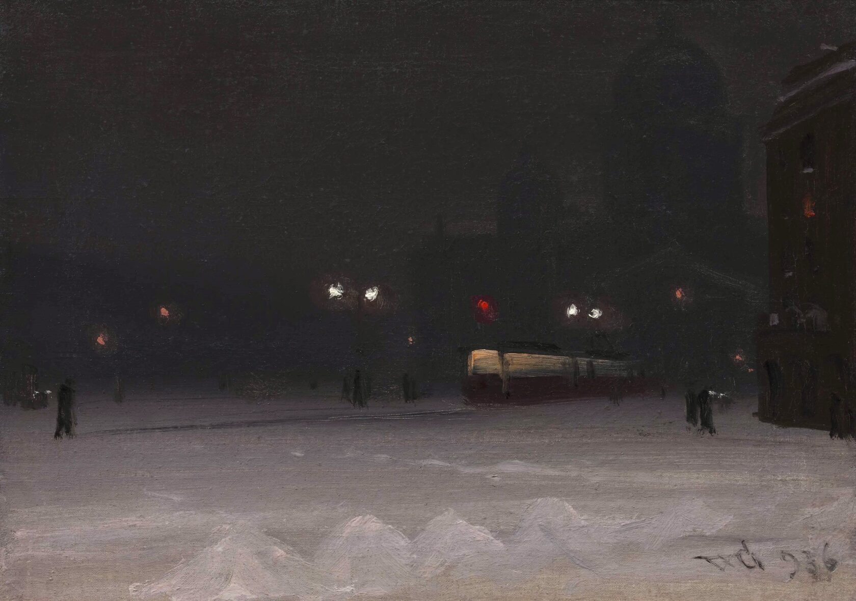 Ночь. Площадь Воровского (Исаакиевская). 1936 