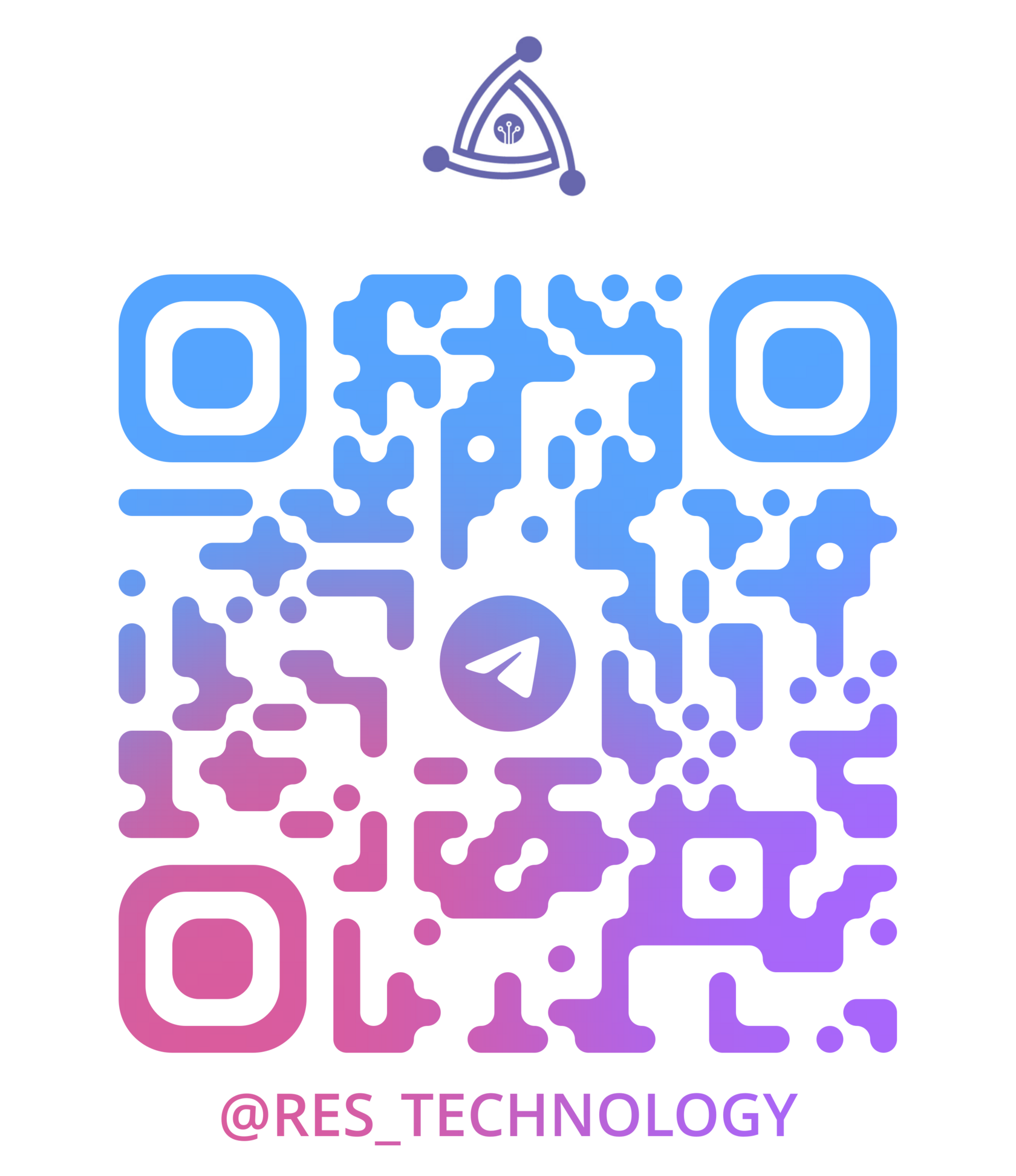 QR-код Telegram @RES_TECHNOLOGY