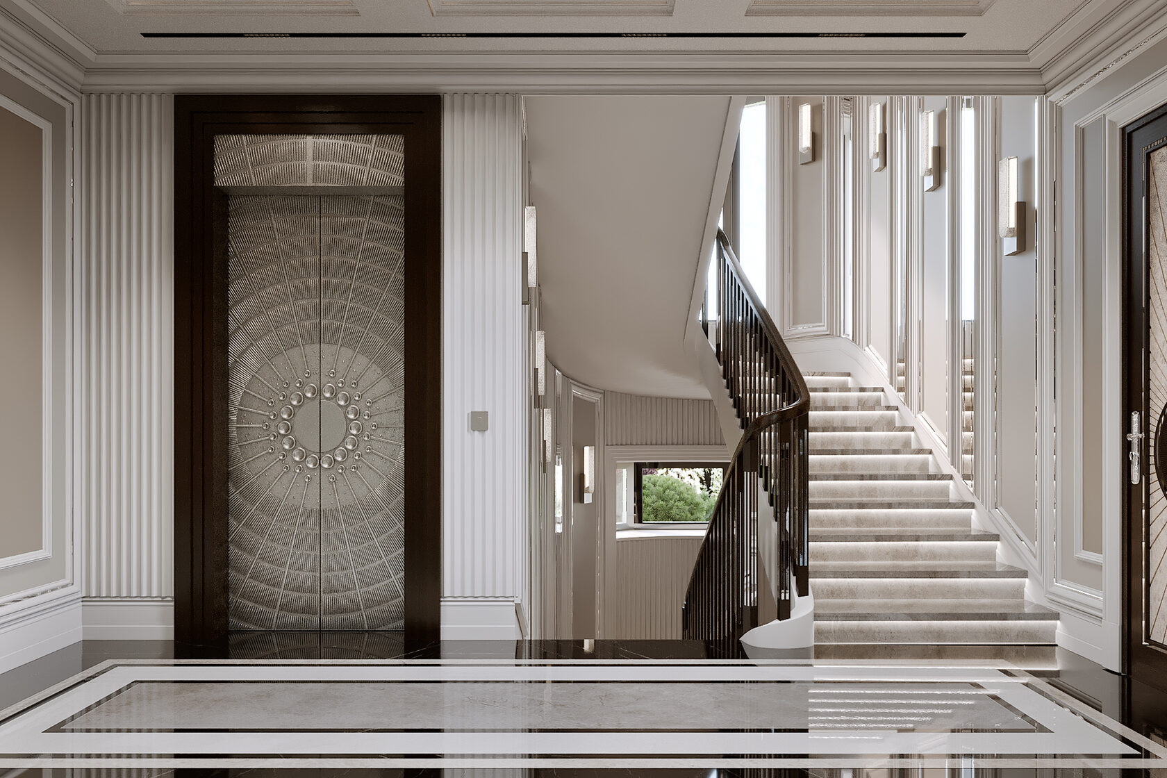 Дизайн лифта в стиле ар-деко